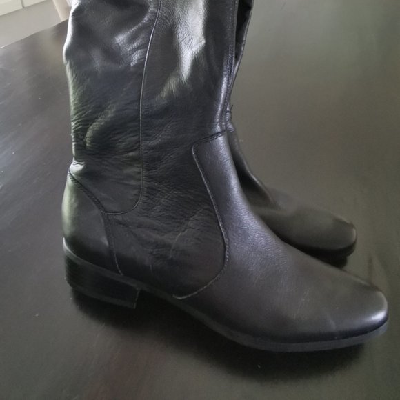 Mark Fisher tall black leather boots - Picture 1 of 8
